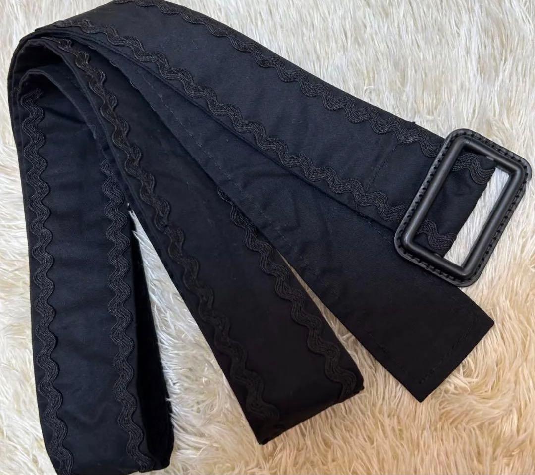 マックスマーラ　ブラック シャツワンピース 長袖 ベルト付き