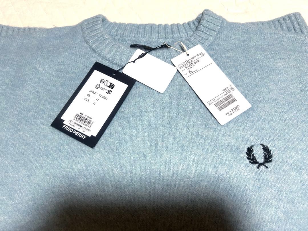 FRED PERRY / BEAMS別注 フラッフィ クルーネックニット