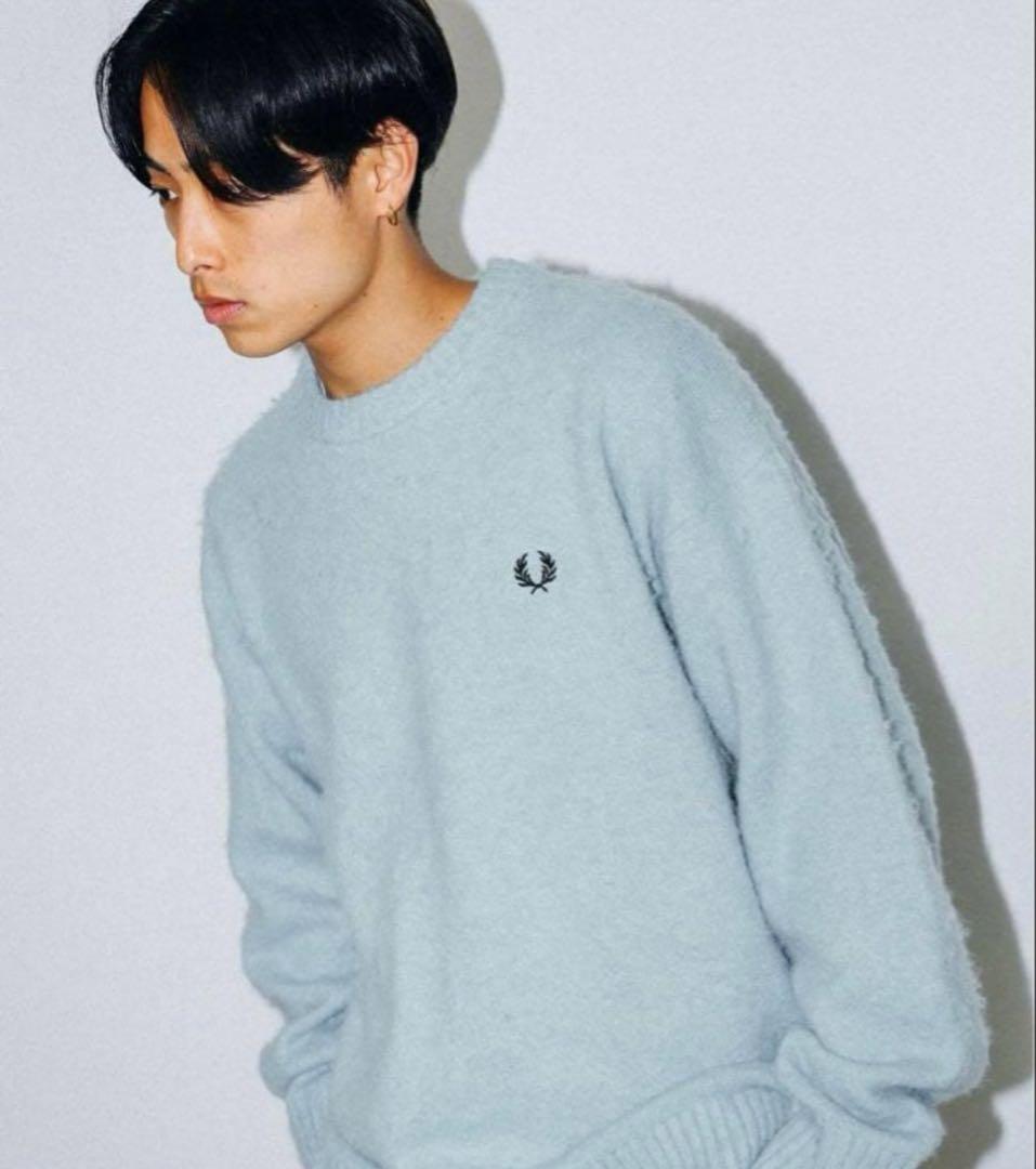 FRED PERRY / BEAMS別注 フラッフィ クルーネックニット