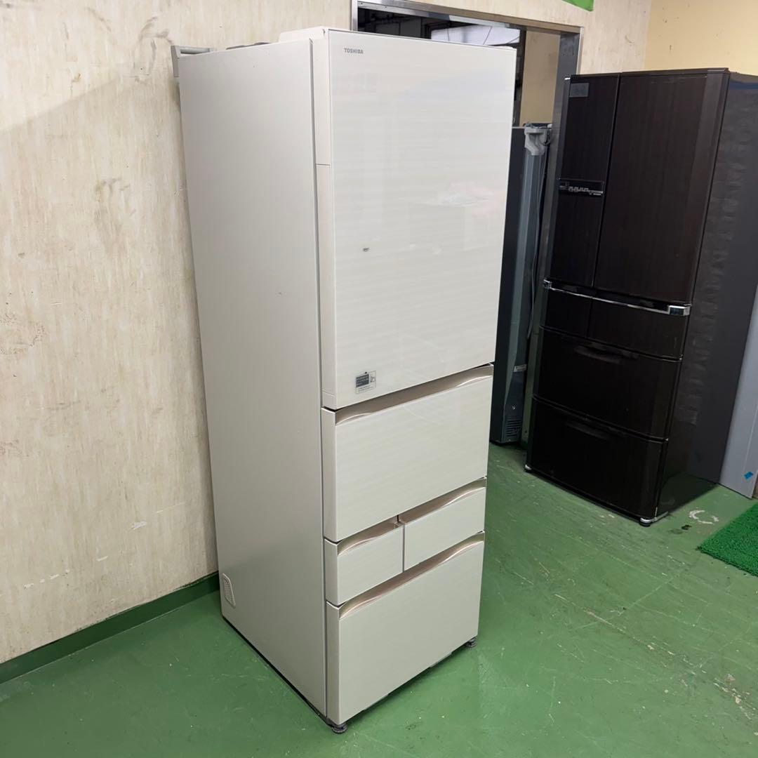 655 ガラストップ　5ドア　大型冷蔵庫　400L〜500L 極美品　格安　関東