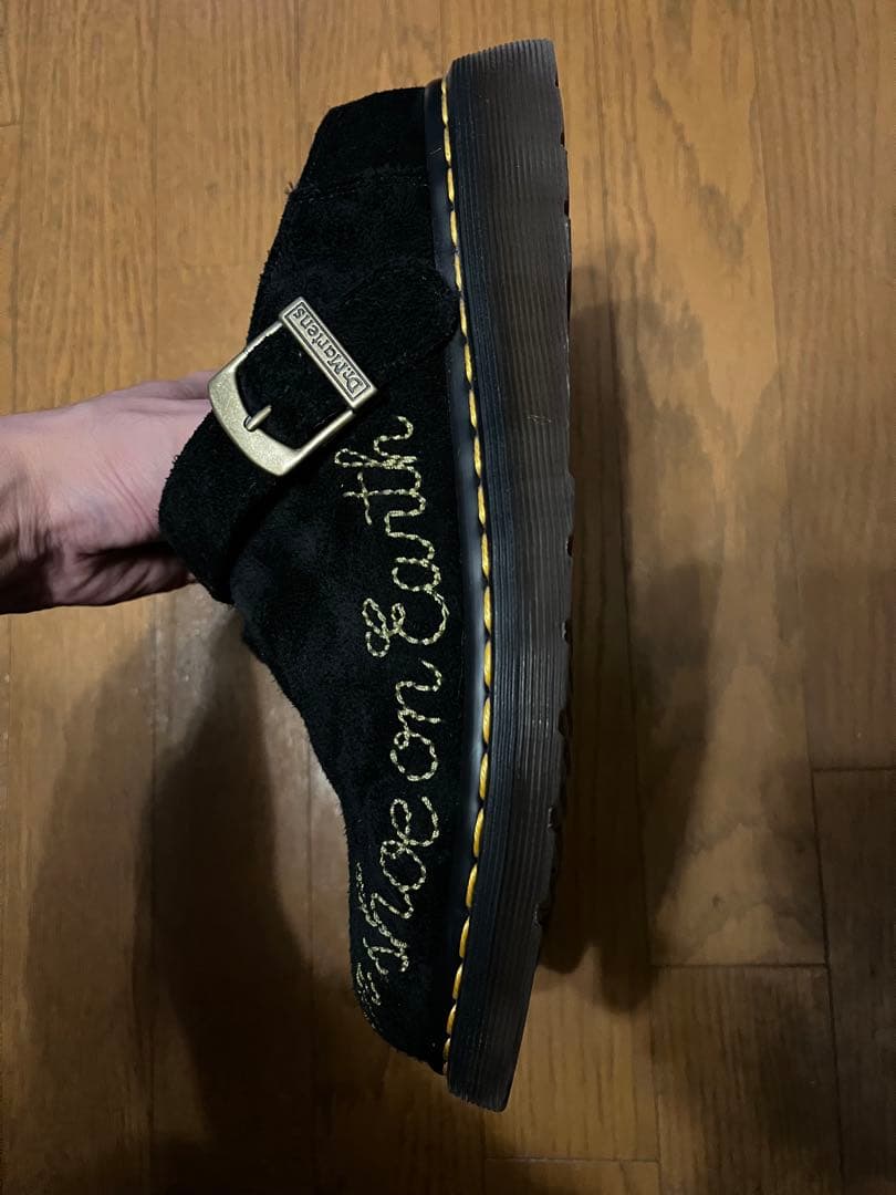 Dr. Martens ブラック クロッグサンダル スエード
