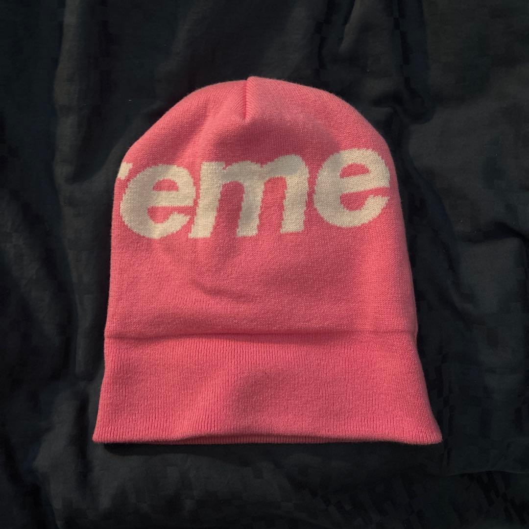 帽子 Supreme Big Logo Beanie \"Pink\" (24FW)