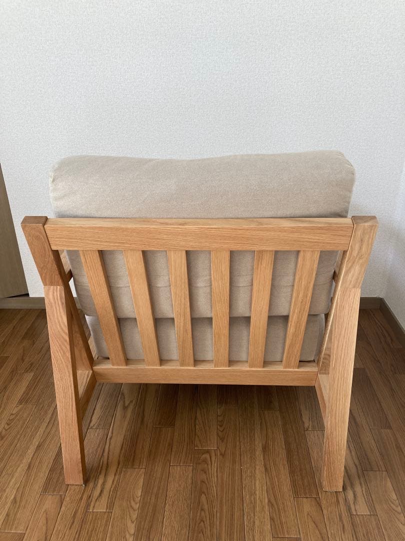 無印良品　ソファ木製フレーム　フェザーポケットコイル 1シーター