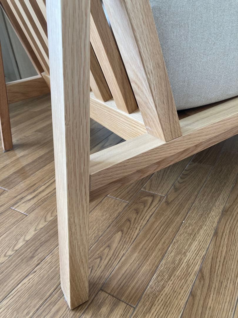 無印良品　ソファ木製フレーム　フェザーポケットコイル 1シーター