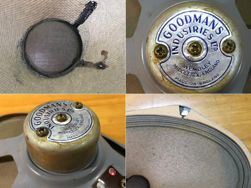 英国 GOODMANS ビンテージ16x26cm大口径アルニコフルレンジシステム