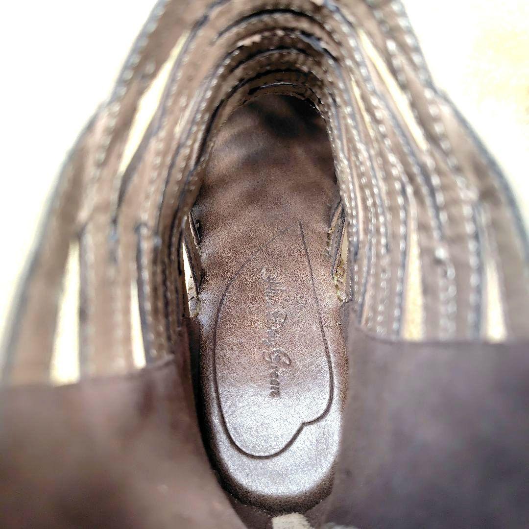 未使用級 ヒナデイグリーン ブーティサンダル グラディエーター バックジップ