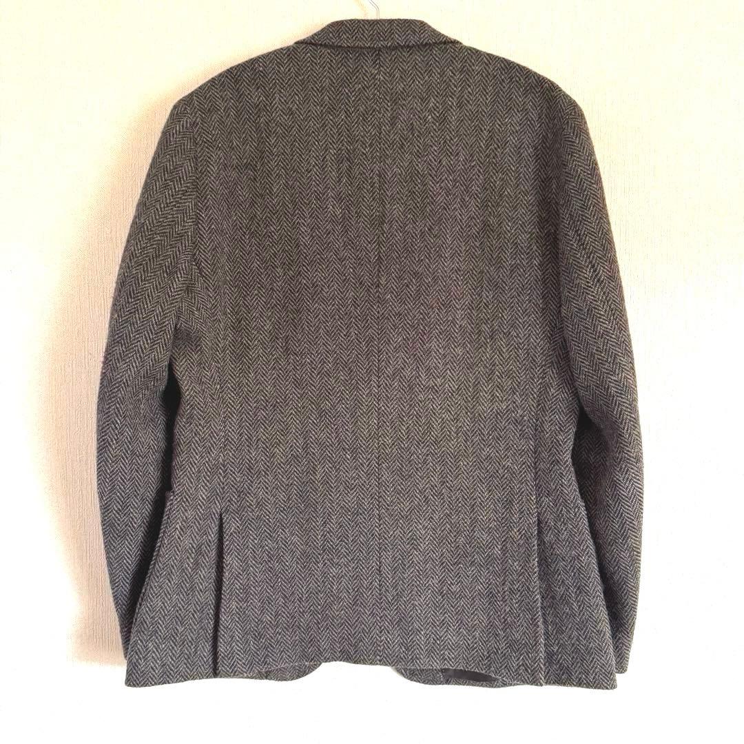 ハリスツイード　ヘリンボーンテーラードジャケット　日本製　Lサイズ