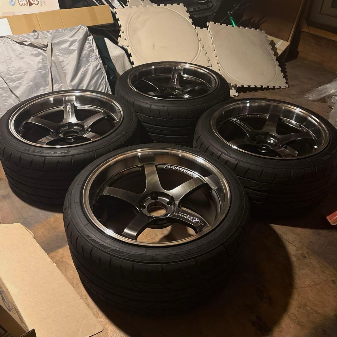 美品 ADVAN RACING GT 19×10.5j +15 深リム バリ溝