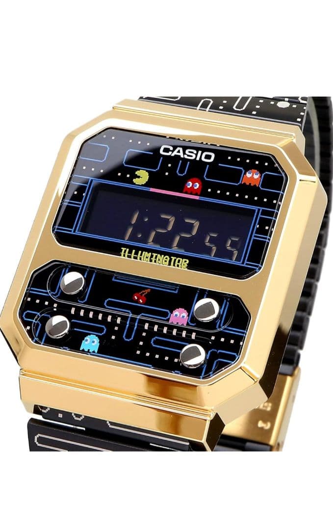 新品 カシオ デジタル 腕時計 復刻デザイン パックマンコラボレーションモデル