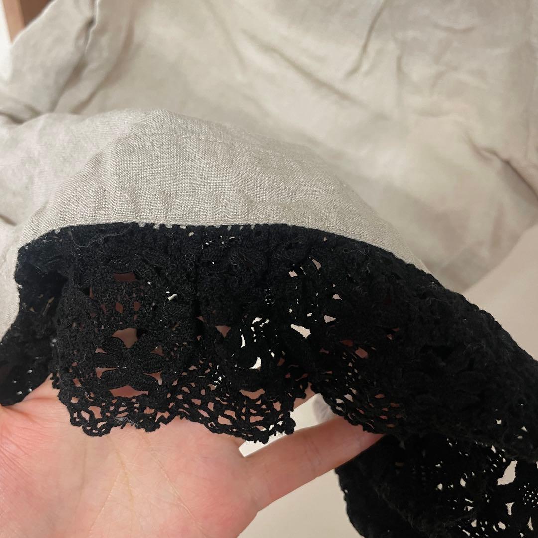 【ミント】Nest robe ベージュ レース付き裾 パンツ