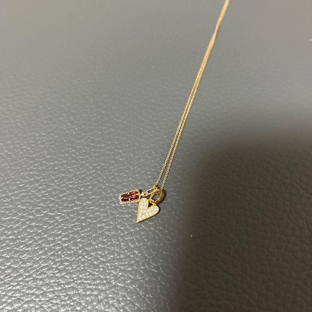 agete チャーム　ガーネット　価格を落としたのでオマケなしにします!