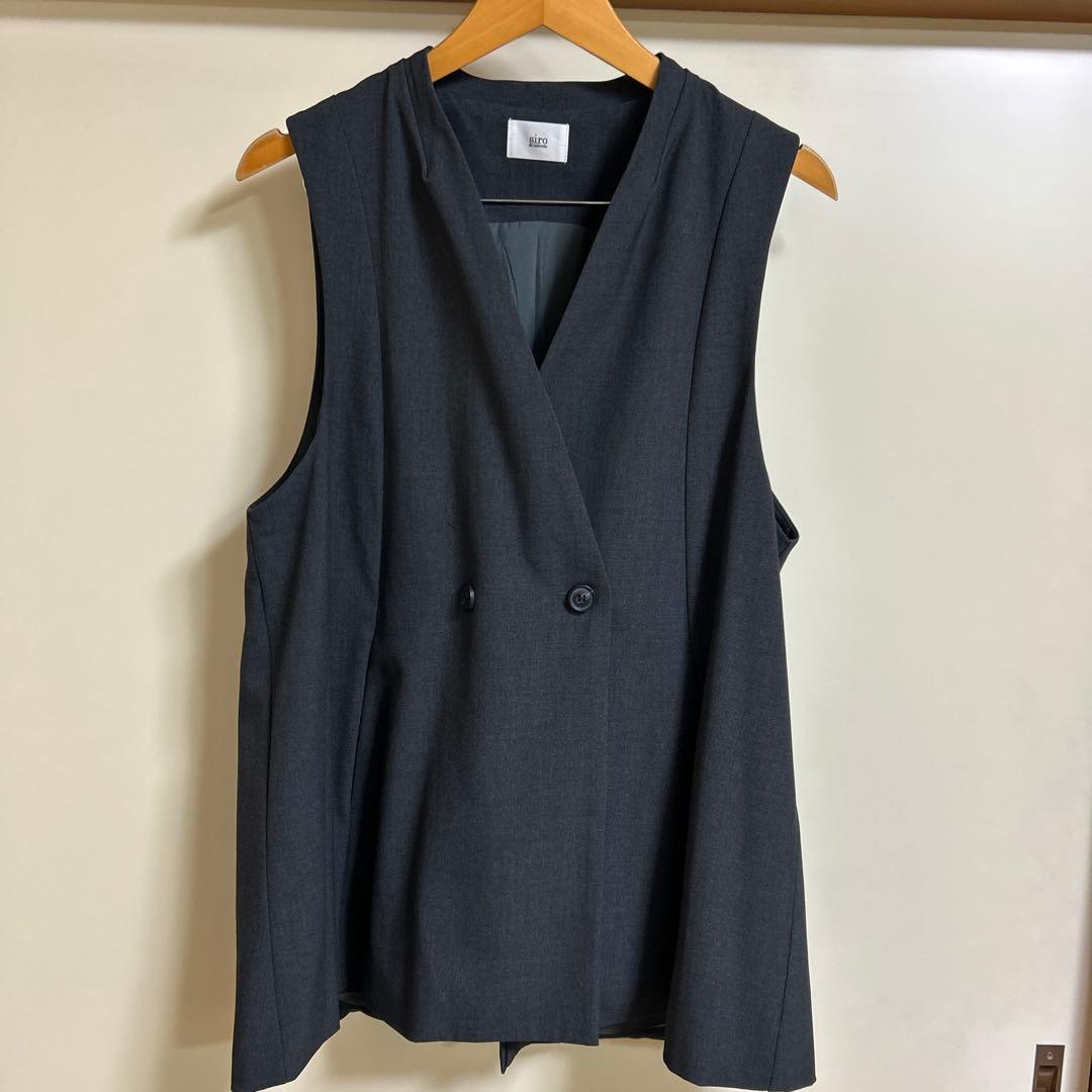 【siro de labonte シロ】ストレッチAラインノーカラー ベスト