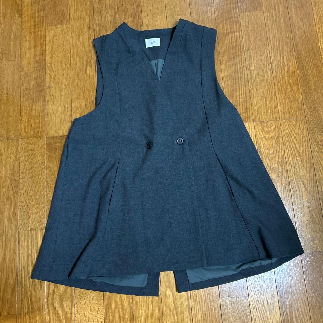 【siro de labonte シロ】ストレッチAラインノーカラー ベスト