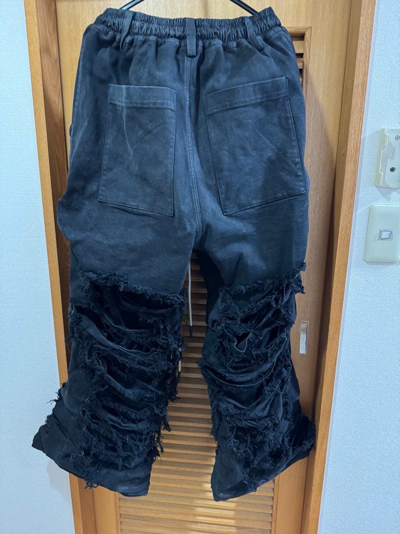 パンツ AF ARTEFACT Damage Denim Tuck Wide Pants