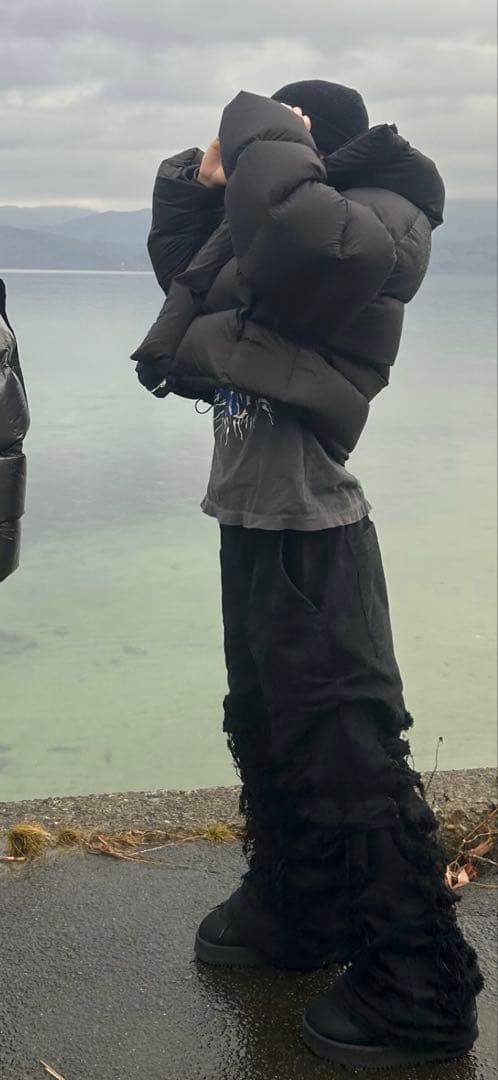 パンツ AF ARTEFACT Damage Denim Tuck Wide Pants