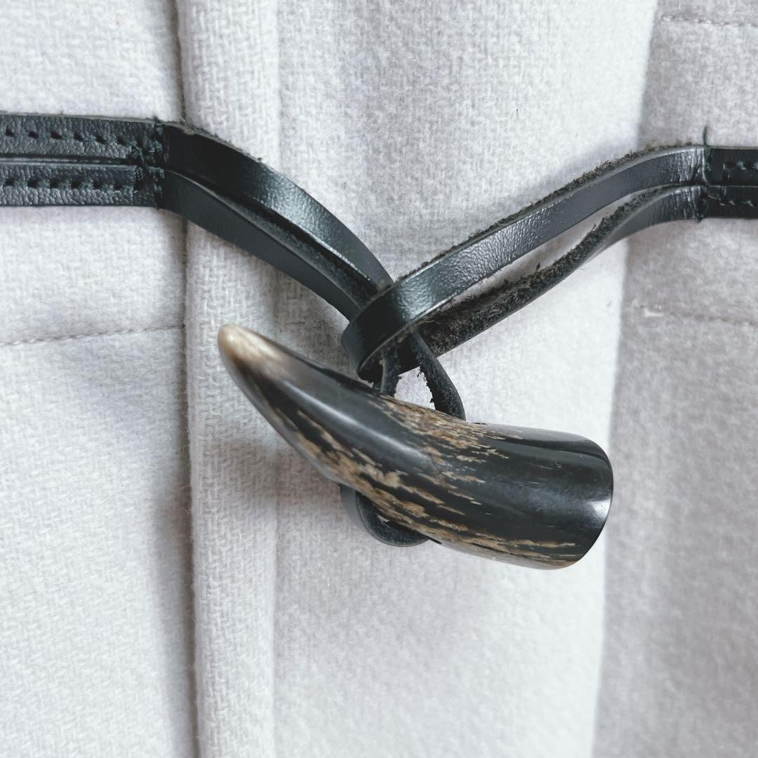 『エストネーション』ダッフルコート カシミヤ混 グレージュ ダブルジップアップ