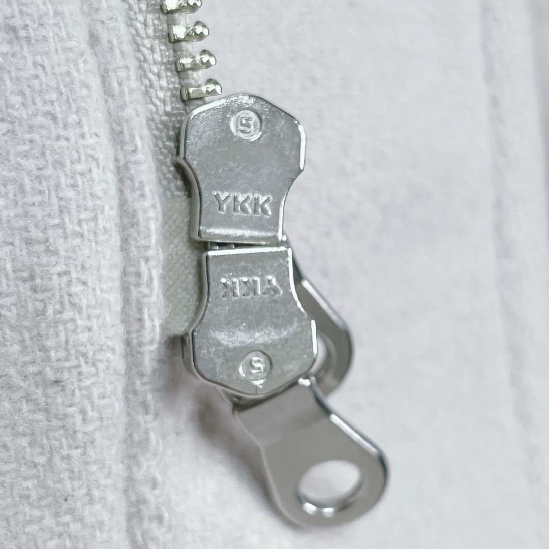 『エストネーション』ダッフルコート カシミヤ混 グレージュ ダブルジップアップ