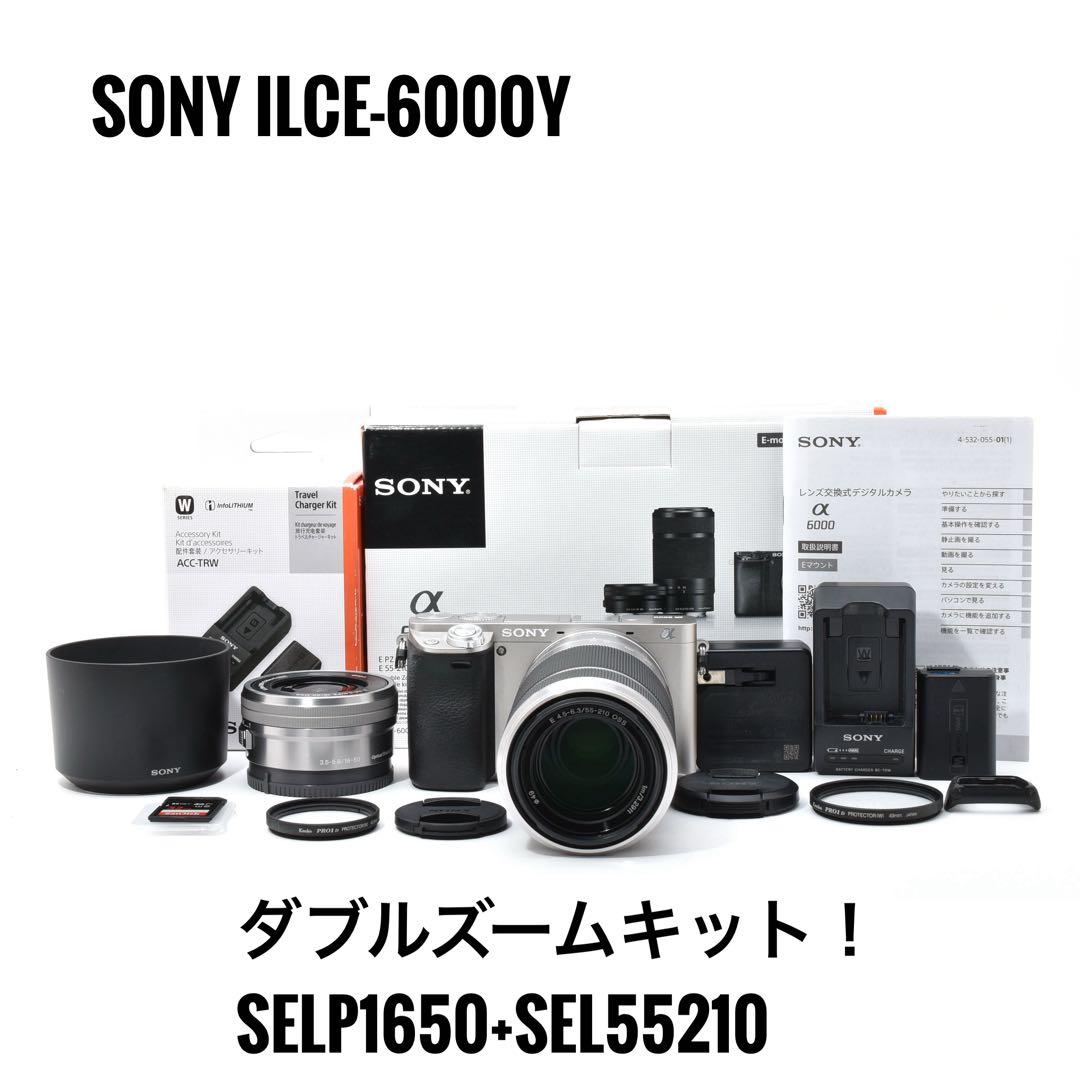 【極美品】ソニー SONY a6000 ダブルズームキット ミラーレス一眼カメラ