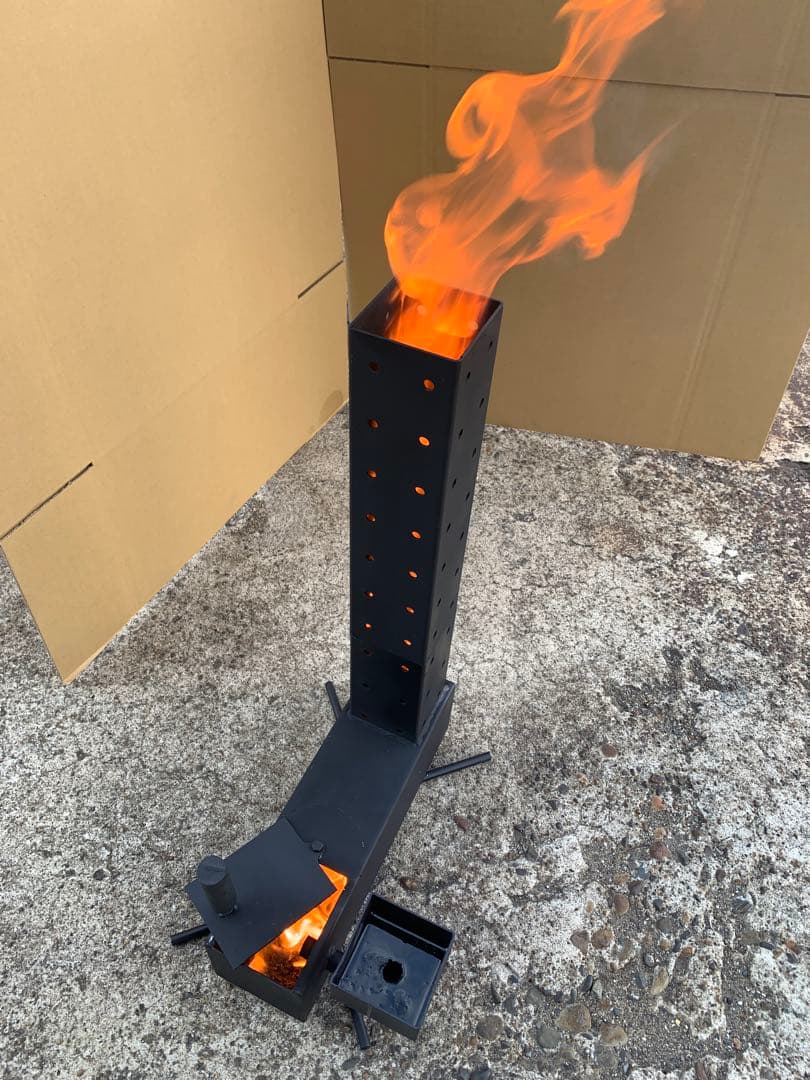 廃油ストーブ　オイルタンク無し！高品質・高効率 ロケットストーブ