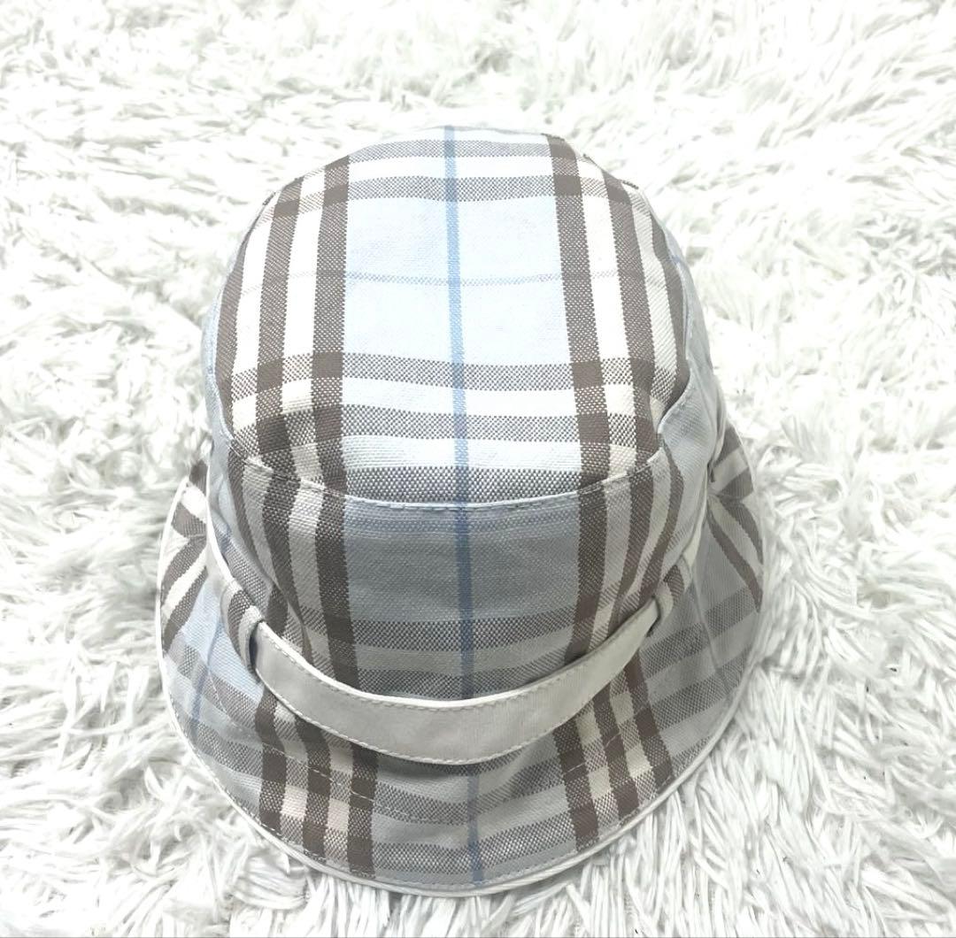 美品　バーバリー　ロンドン　チェック柄バケットハット　 Lサイズ