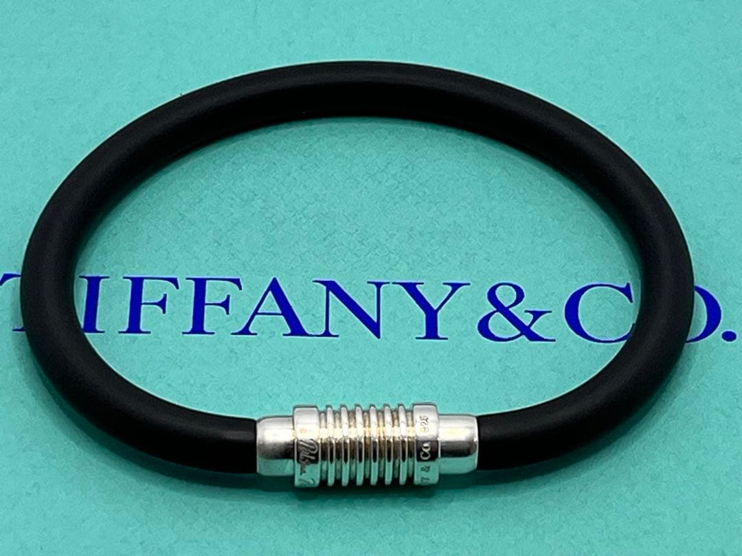 c511 美品　ティファニー　グルーブ　サーファーブレスレット　ラバーマグネット