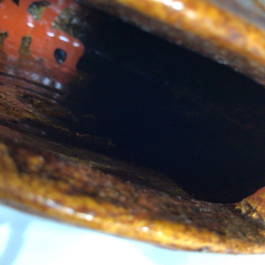 Ｐ２９６　花生　『大樋焼』『長阿弥窯　大樋研仁造』『銅鑼形花入』　共箱　花器