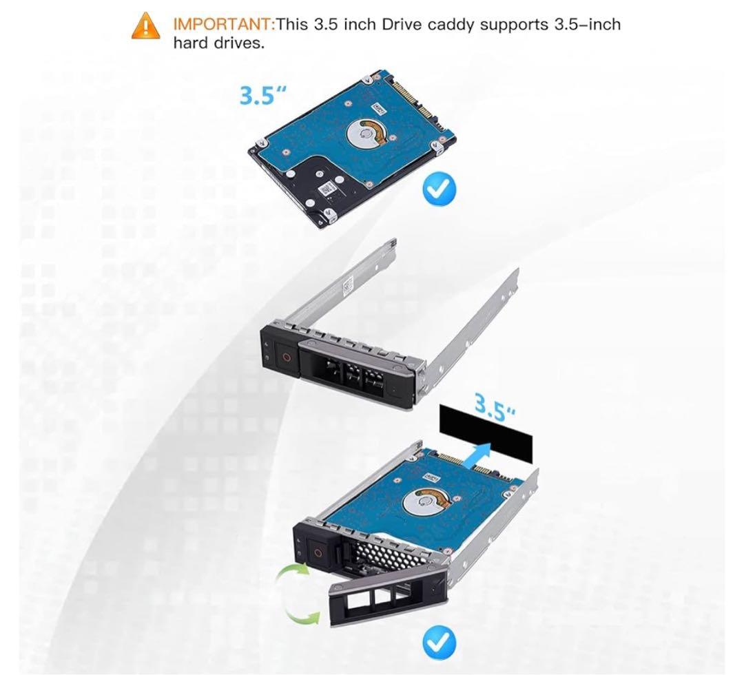 WUYILED 【2個パック】 3.5インチハードドライブキャディ