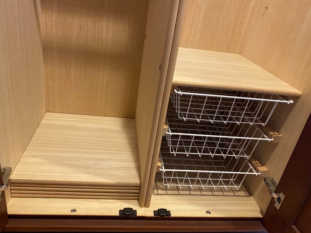 府中婚礼家具　洋服ダンス　クローゼット　桐製両開き　桐製家具　タンス　ブラウン