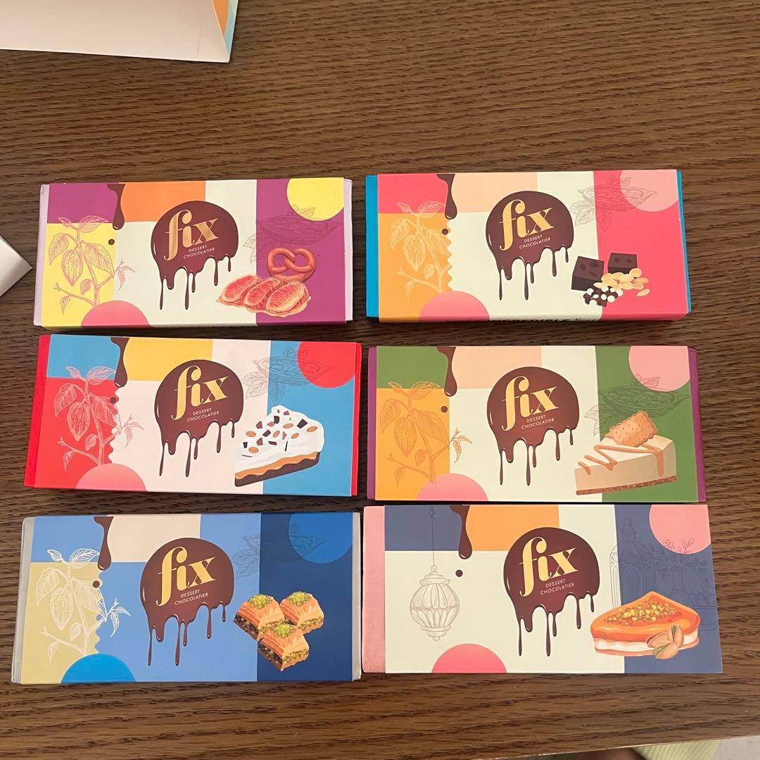 6種6枚FIX オリジナル　ドバイチョコ　ピスタチオ(ミルク)入2月中旬発送