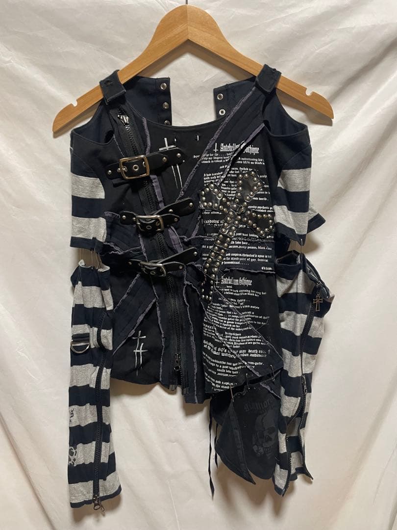 今月削除　　　　Y2K パンク　グランジ　ストリート　カスタムカットソー