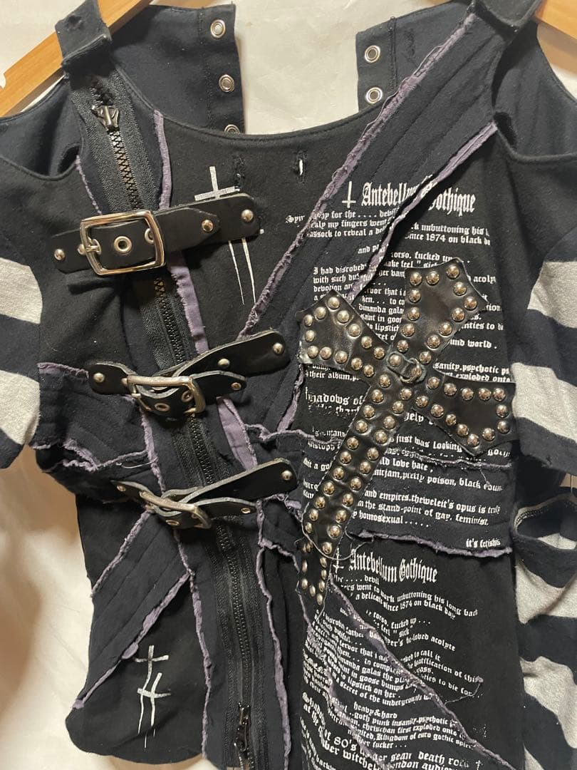 今月削除　　　　Y2K パンク　グランジ　ストリート　カスタムカットソー