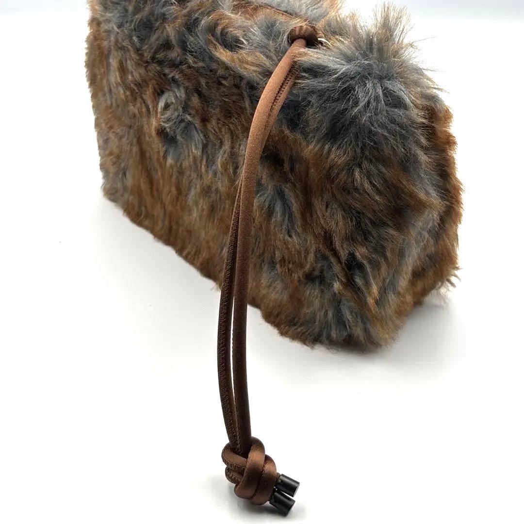 新品タグ付 ドリスヴァンノッテン ファー バッグ 巾着 ポーチ