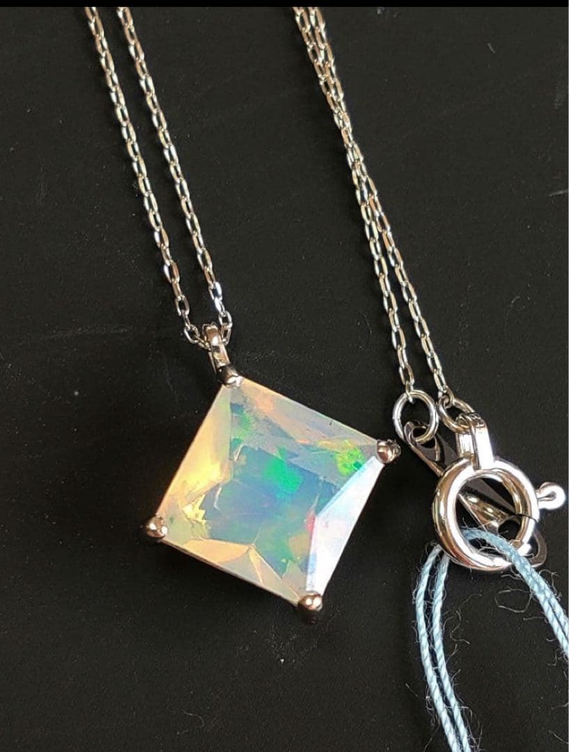 pt950 天然オパール ペンダント pt850 ネックレス