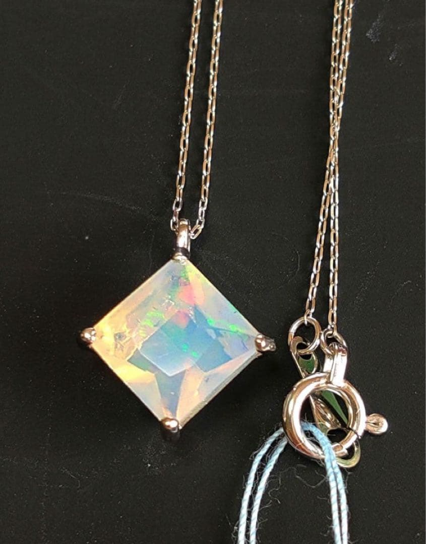 pt950 天然オパール ペンダント pt850 ネックレス