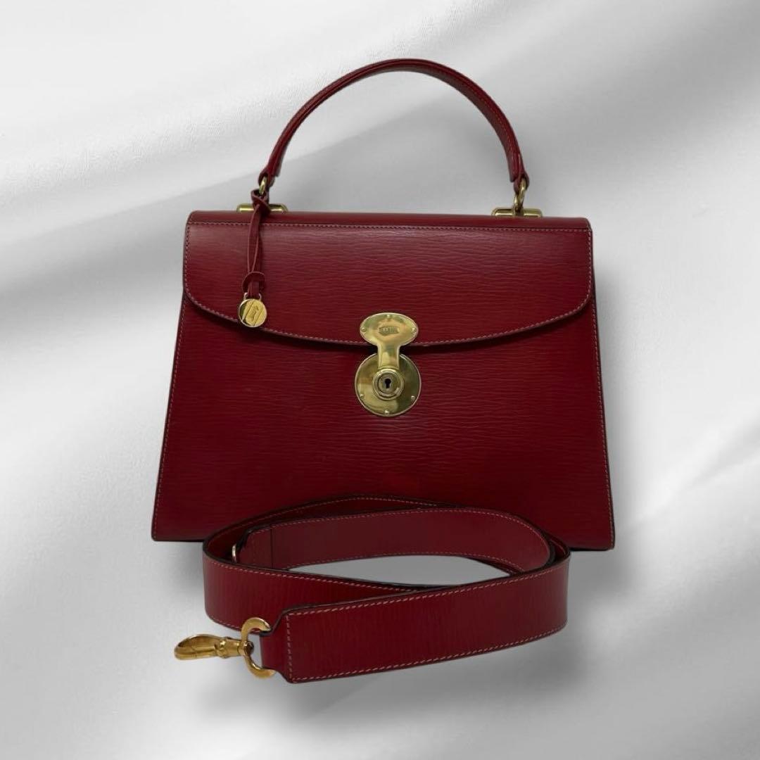 【美品】 ゴールドファイル ハンドバッグ レザー 2way