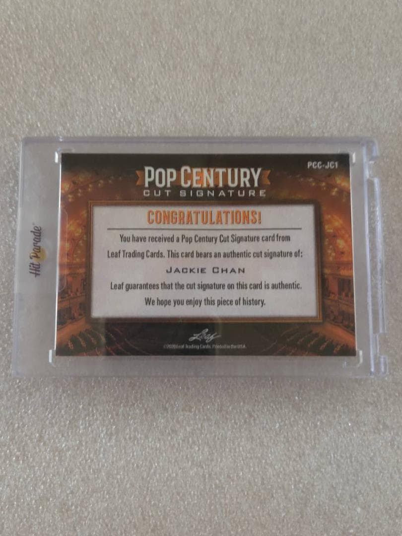 ジャッキーチェン サインカード 2020 Leaf 直筆 ラスト1枚