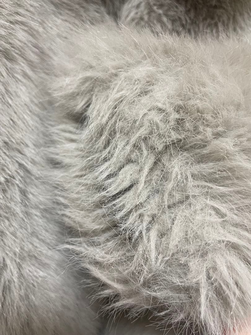 ZARA ザラ フェイクファーショートコート パールグレー M