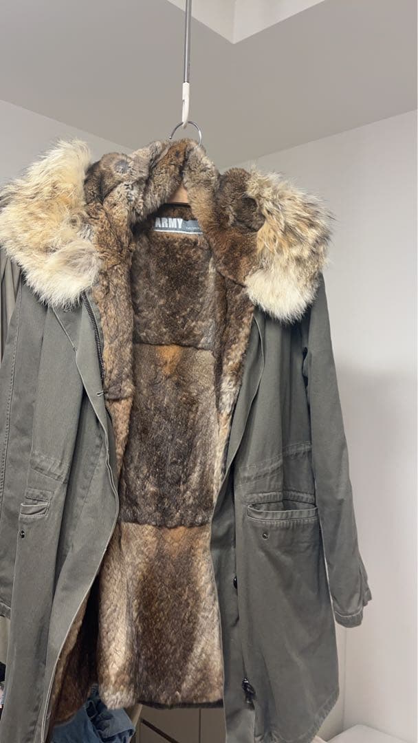 YVES SALOMON ARMモッズコート オリーブグリーン