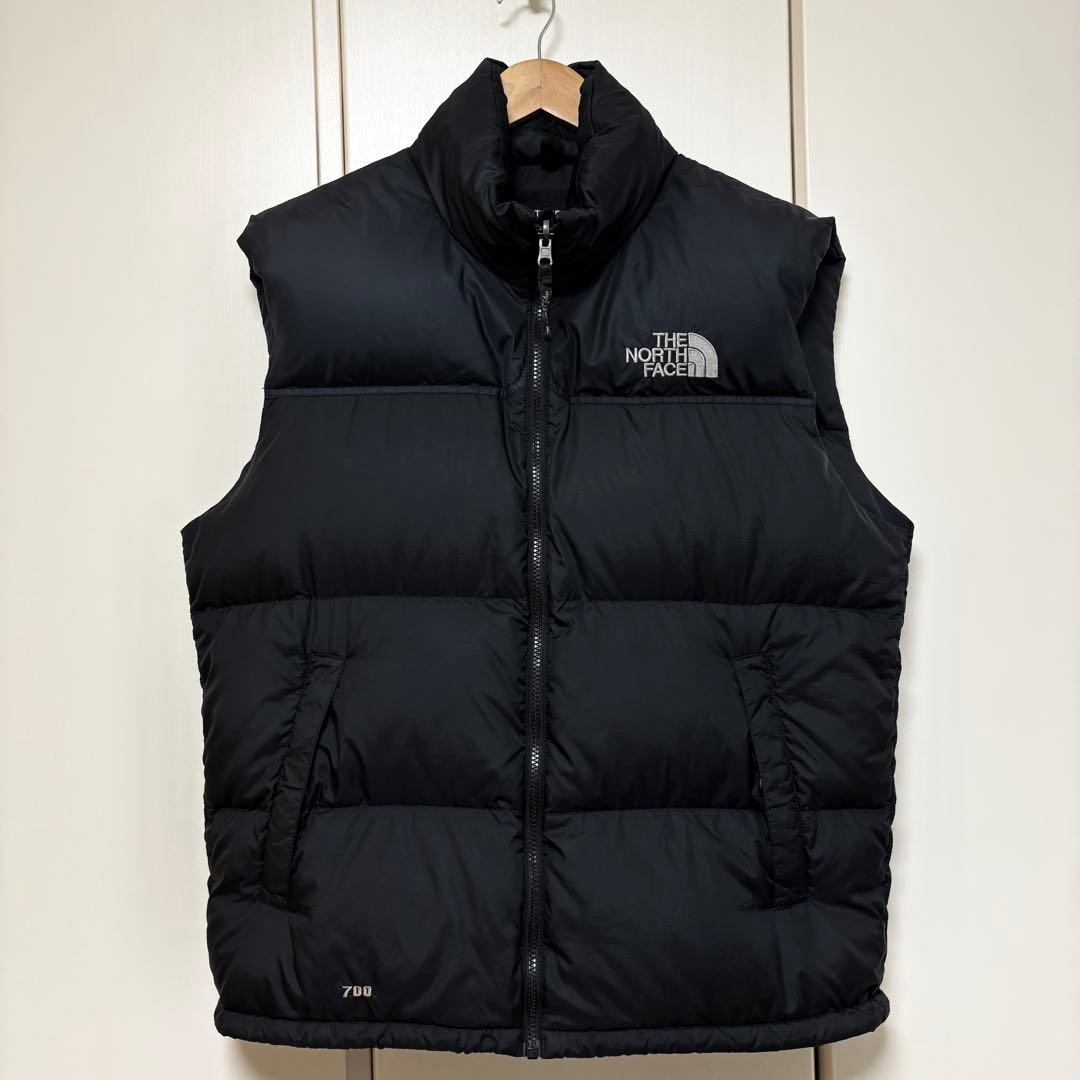 状態良好☘️ノースフェイス ヌプシ　ダウン　ベスト　センターロゴ