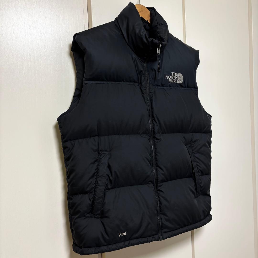 状態良好☘️ノースフェイス ヌプシ　ダウン　ベスト　センターロゴ