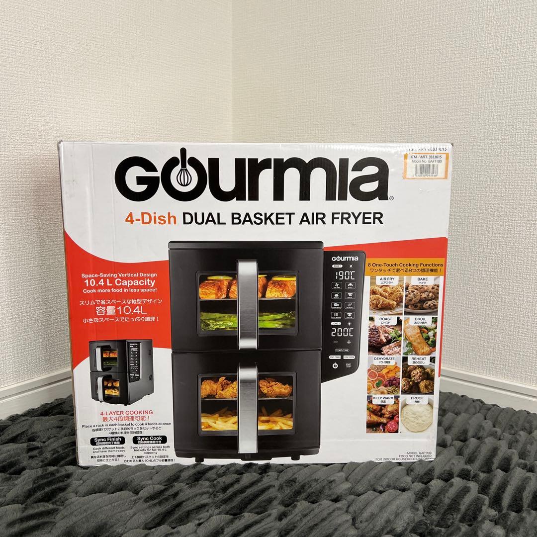 【美品】グルミア GOURMIA デュアルバスケット エアーフライヤー