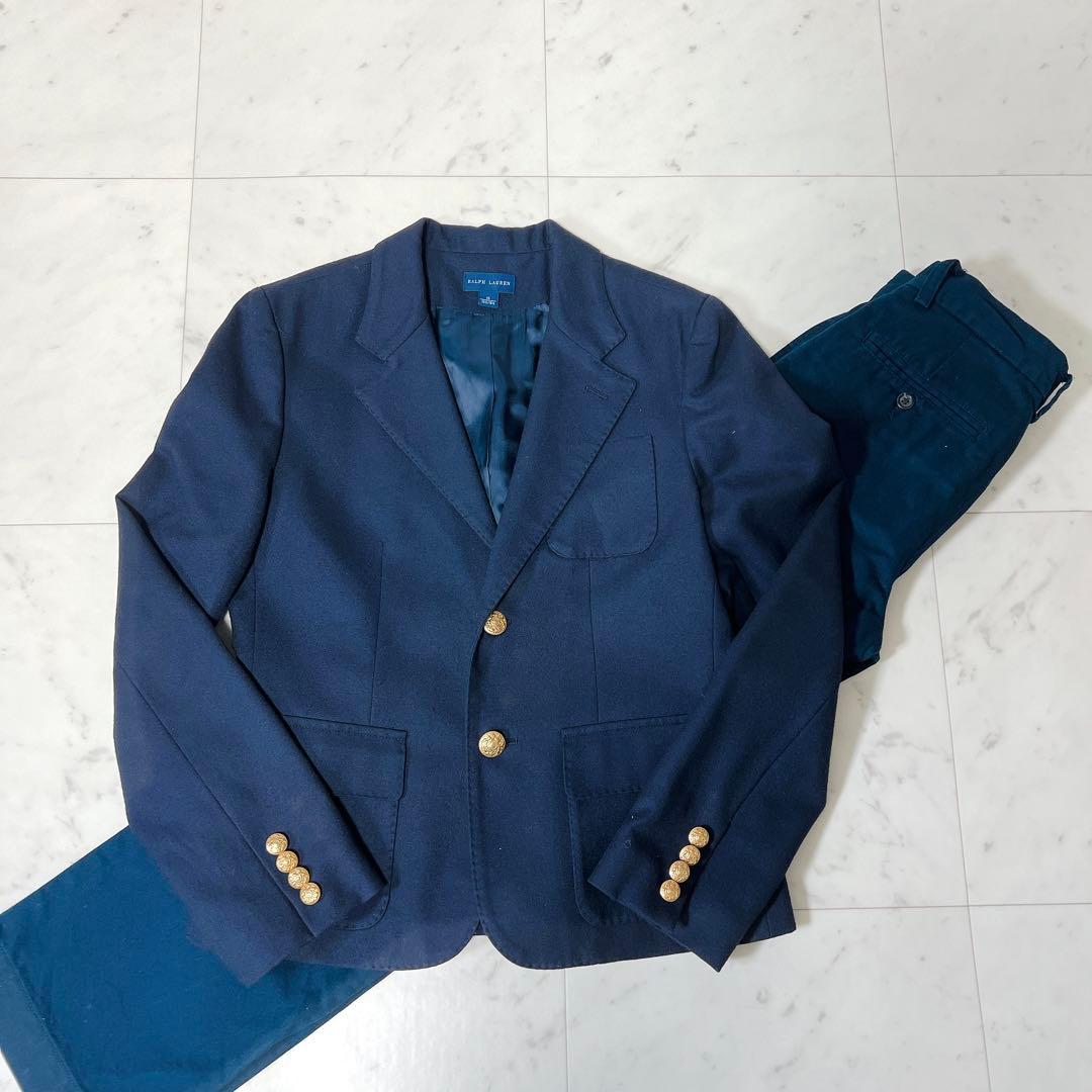 ラルフローレン セットアップ 紺ブレ 金ボタン キッズフォーマル 160/150