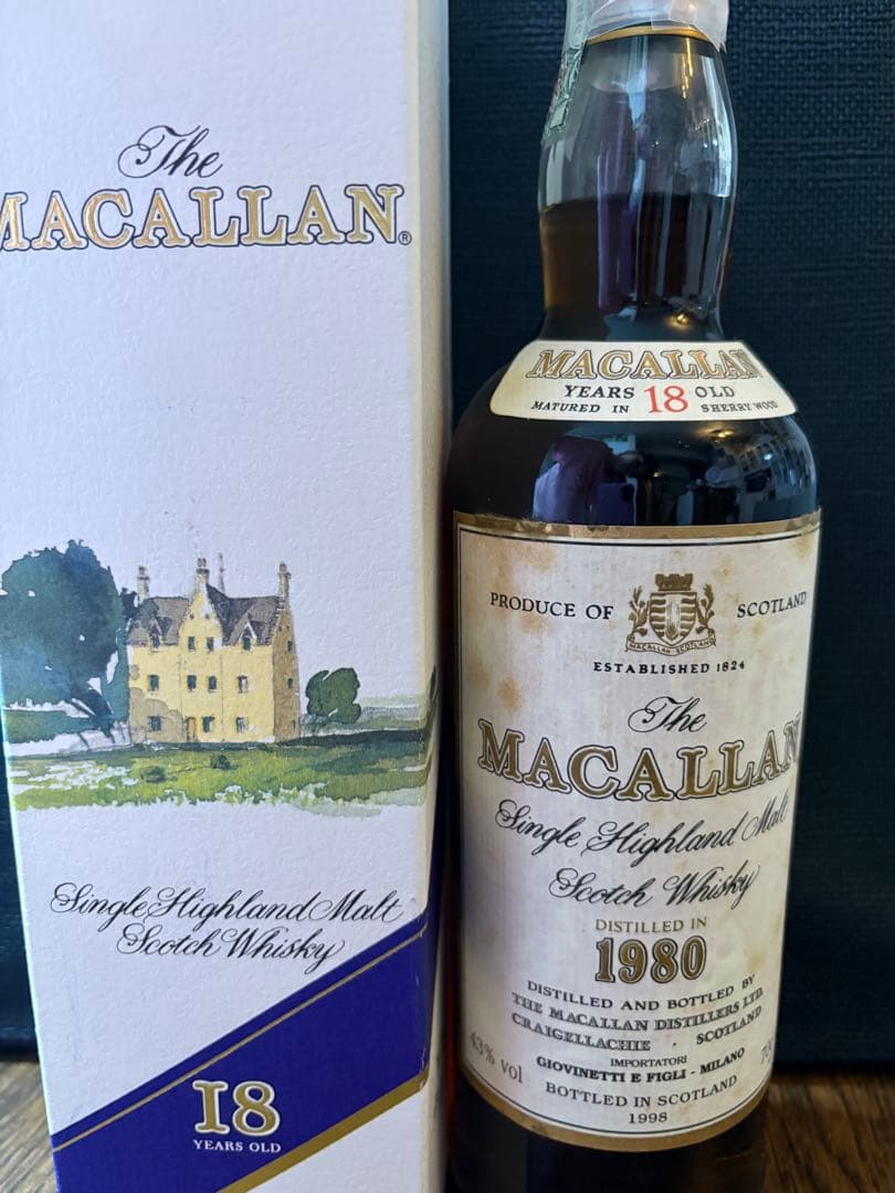 希少 The Macallan 18 Years Old 1980