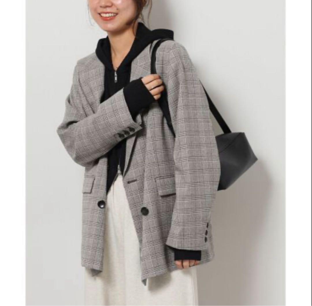 ジャーナルスタンダードレリューム　ダブルフロントチェックジャケット