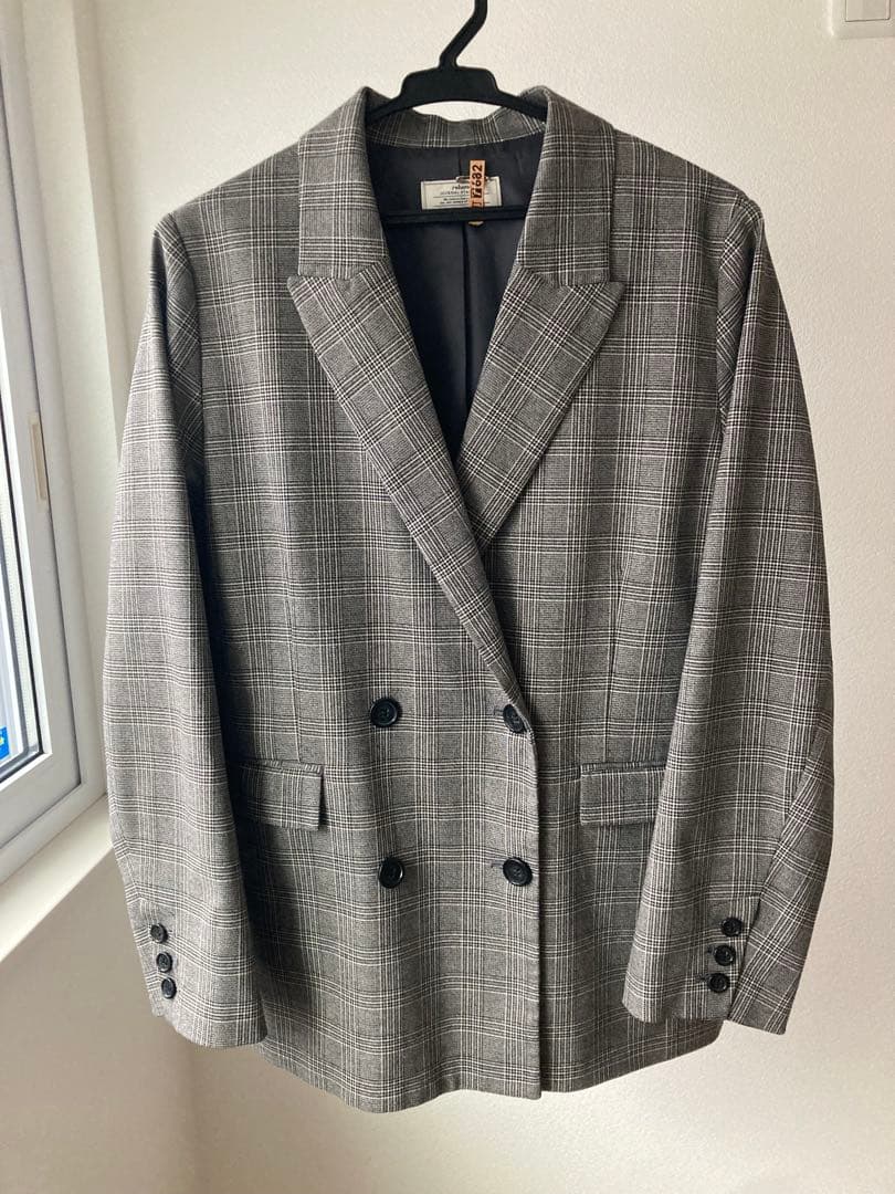 ジャーナルスタンダードレリューム　ダブルフロントチェックジャケット