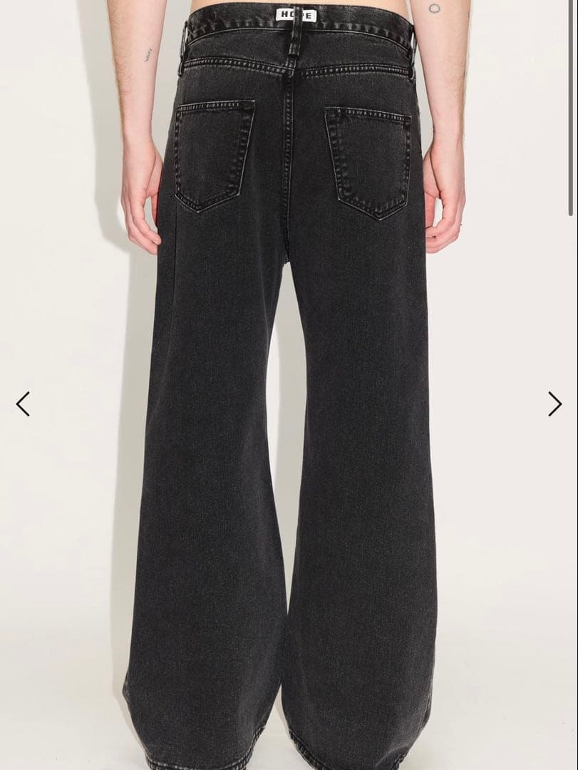 新品未使用！HOPE SKID JEANSブラック ワイドデニム　30/32