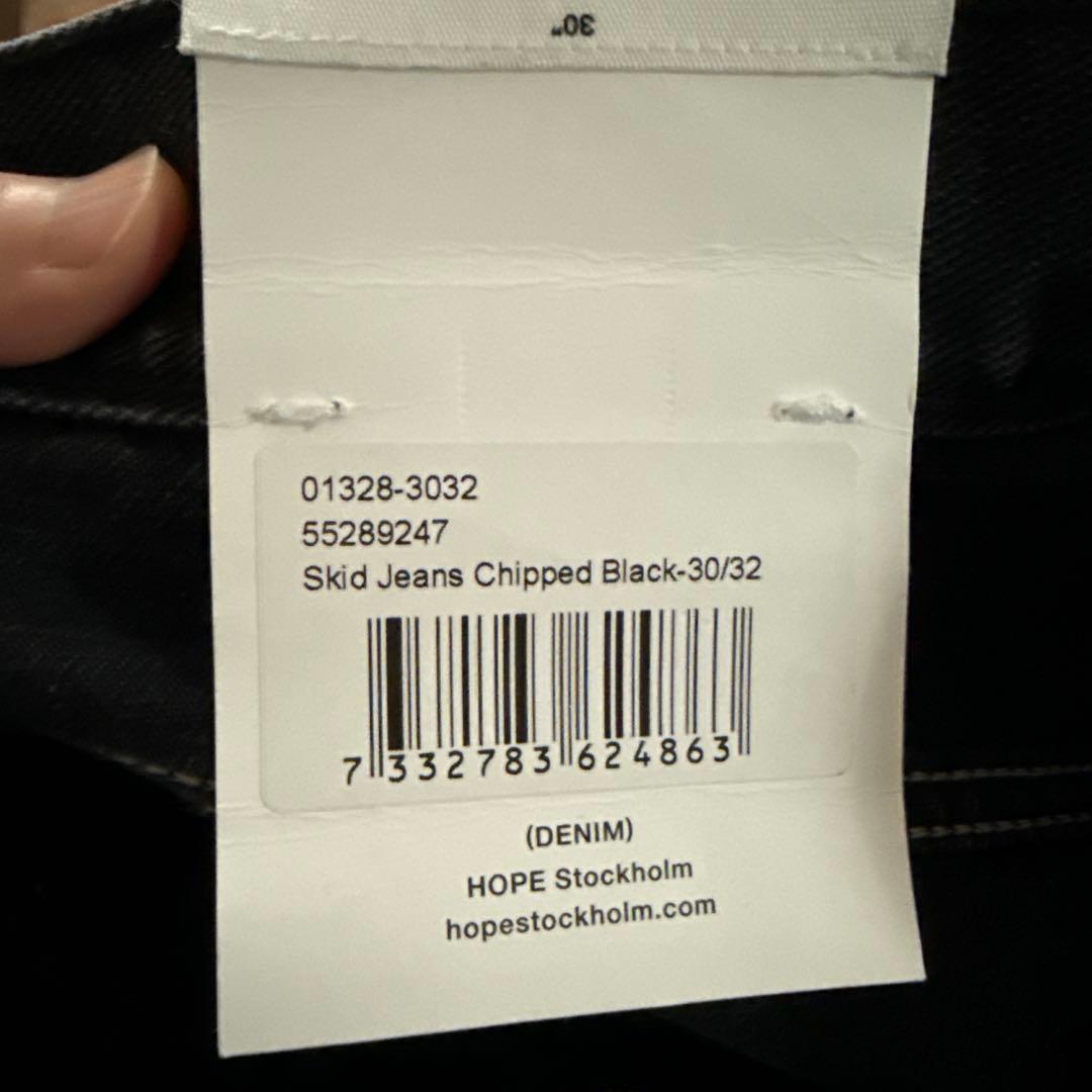 新品未使用！HOPE SKID JEANSブラック ワイドデニム　30/32
