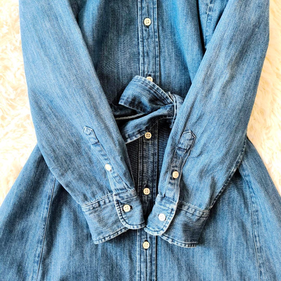 【美品】POLO RALPH LAUREN ロング シャツ ワンピース デニム