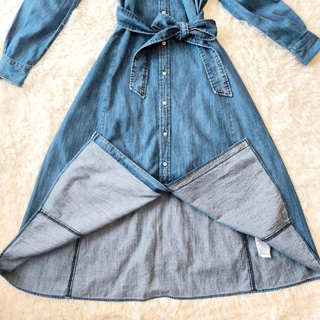 【美品】POLO RALPH LAUREN ロング シャツ ワンピース デニム