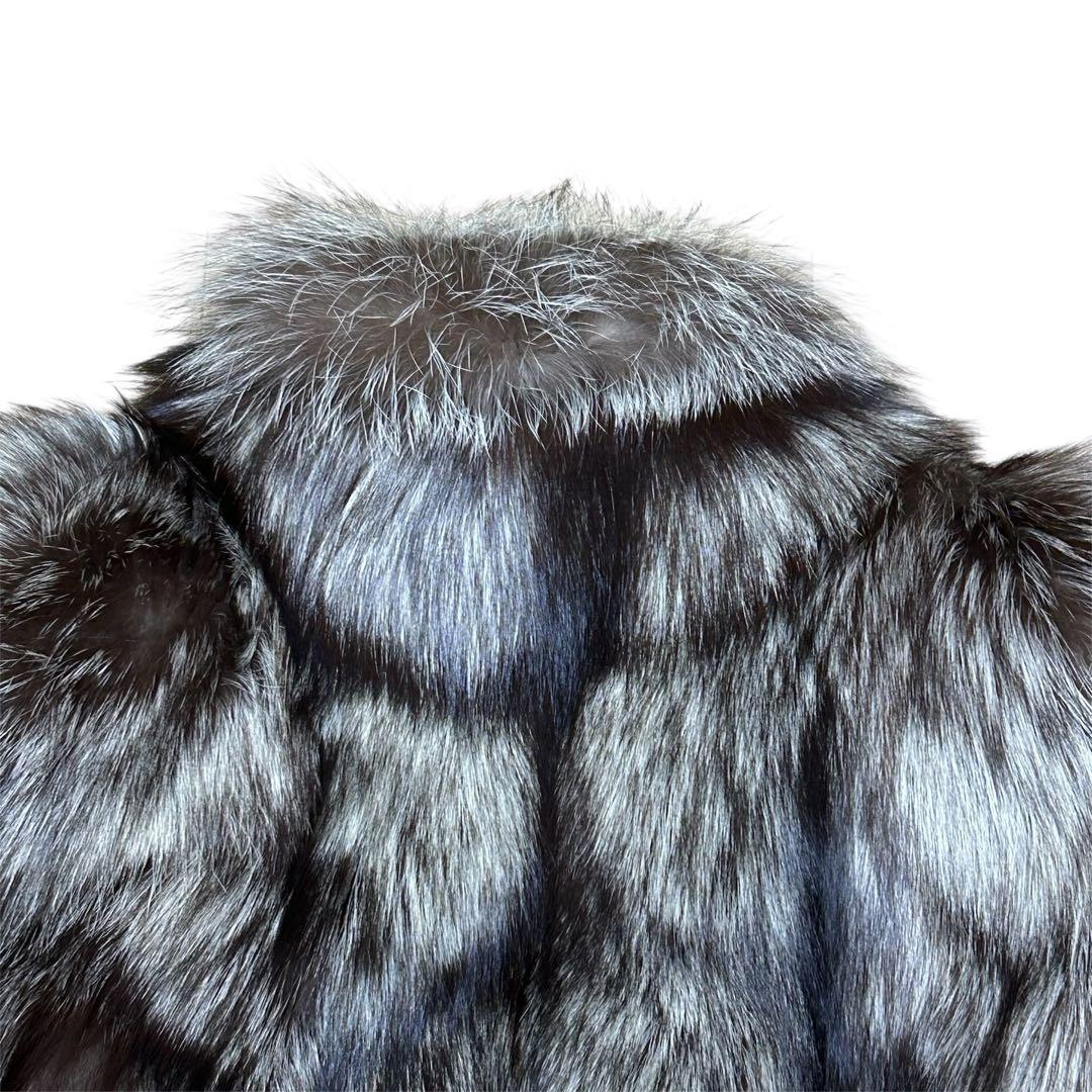 肉厚 SAGA FOX 銀サガ 銀タグ フォックスコート 毛皮 ボリュームネック